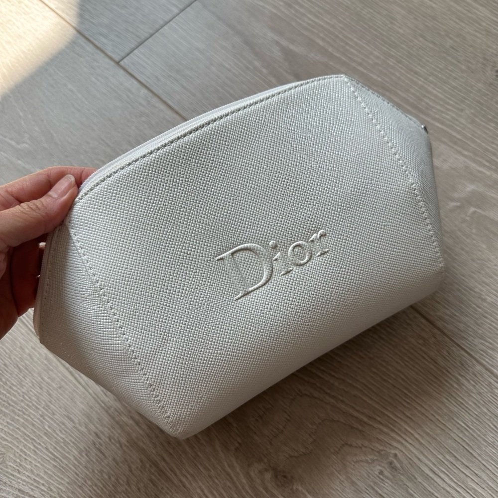 Dior Elegant White Cosmetic Bag